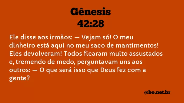 Gênesis 42:28 NTLH