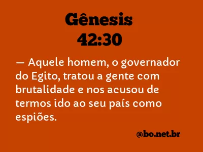Gênesis 42:30 NTLH