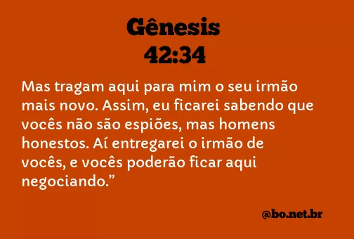 Gênesis 42:34 NTLH