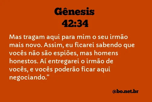 Gênesis 42:34 NTLH