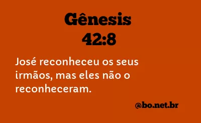 Gênesis 42:8 NTLH