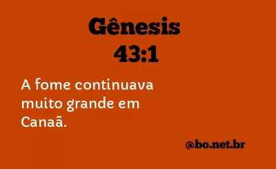 Gênesis 43:1 NTLH