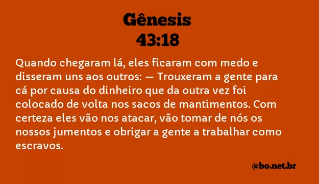 Gênesis 43:18 NTLH