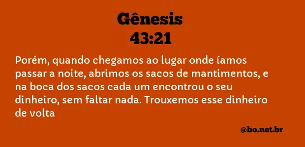 Gênesis 43:21 NTLH