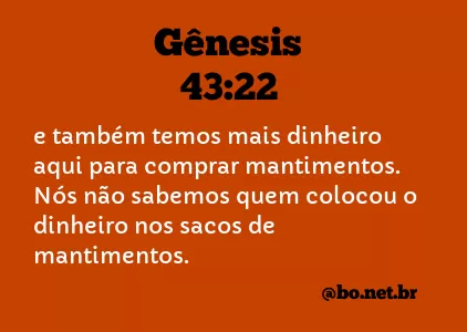 Gênesis 43:22 NTLH