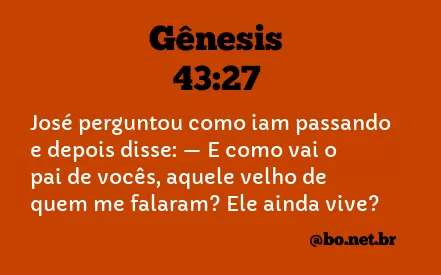 Gênesis 43:27 NTLH