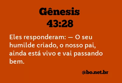 Gênesis 43:28 NTLH
