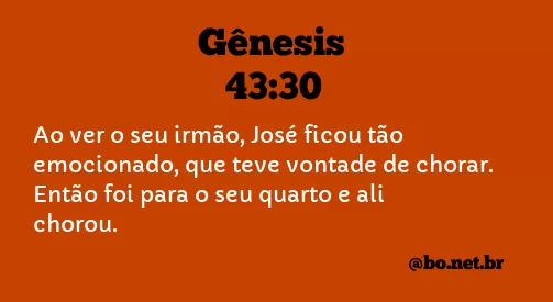 Gênesis 43:30 NTLH