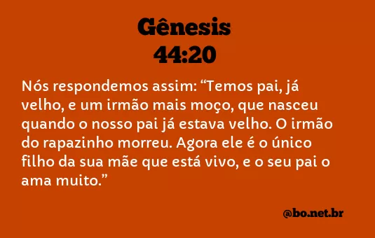 Gênesis 44:20 NTLH