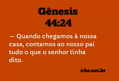Gênesis 44:24 NTLH