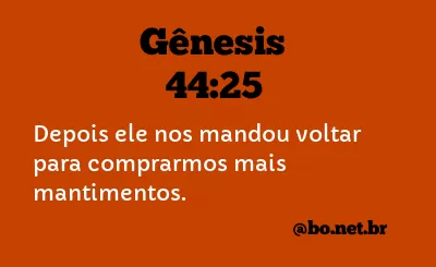 Gênesis 44:25 NTLH
