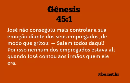 Gênesis 45:1 NTLH
