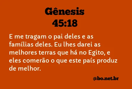 Gênesis 45:18 NTLH