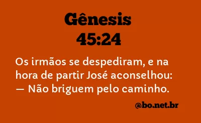 Gênesis 45:24 NTLH