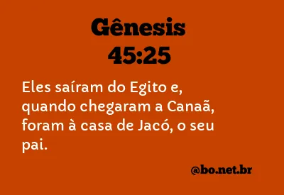 Gênesis 45:25 NTLH