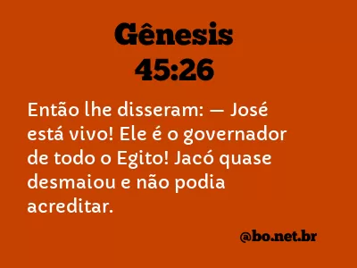 Gênesis 45:26 NTLH