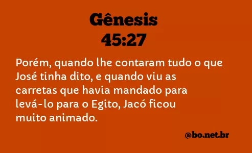 Gênesis 45:27 NTLH