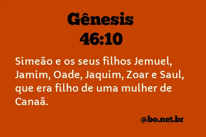 Gênesis 46:10 NTLH