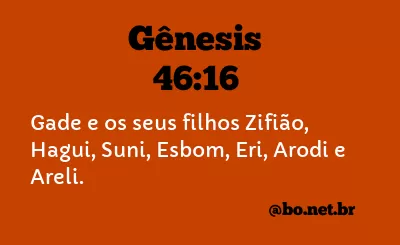 Gênesis 46:16 NTLH