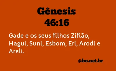 Gênesis 46:16 NTLH