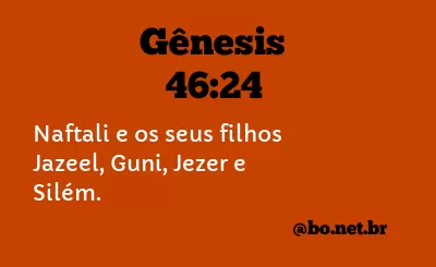 Gênesis 46:24 NTLH
