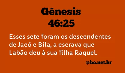 Gênesis 46:25 NTLH