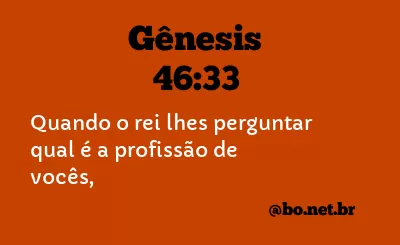 Gênesis 46:33 NTLH