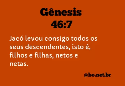 Gênesis 46:7 NTLH