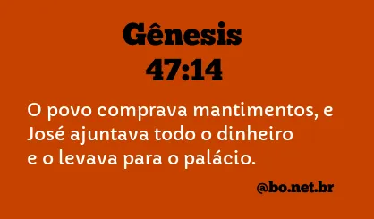 Gênesis 47:14 NTLH