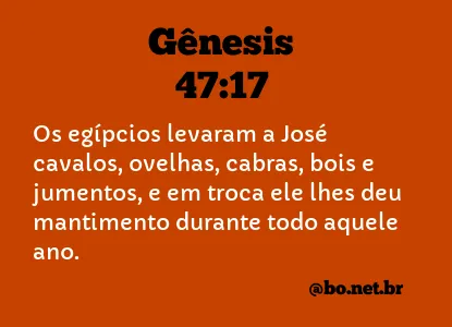 Gênesis 47:17 NTLH