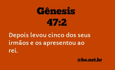 Gênesis 47:2 NTLH