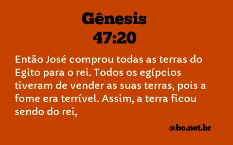 Gênesis 47:20 NTLH