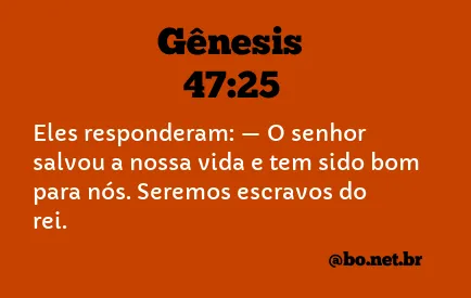 Gênesis 47:25 NTLH