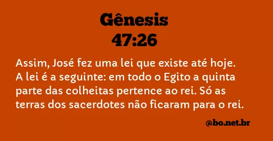 Gênesis 47:26 NTLH