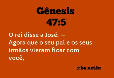 Gênesis 47:5 NTLH