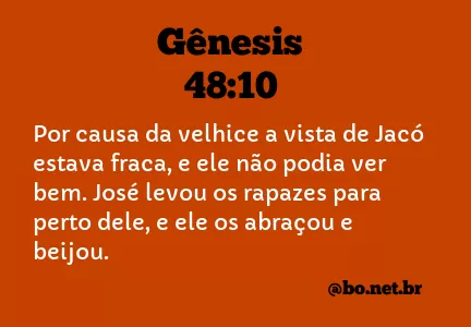 Gênesis 48:10 NTLH