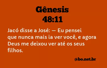 Gênesis 48:11 NTLH
