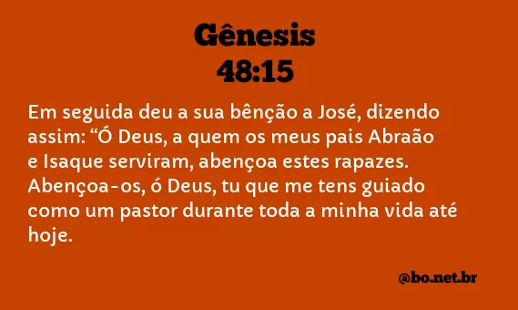 Gênesis 48:15 NTLH