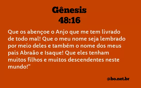 Gênesis 48:16 NTLH