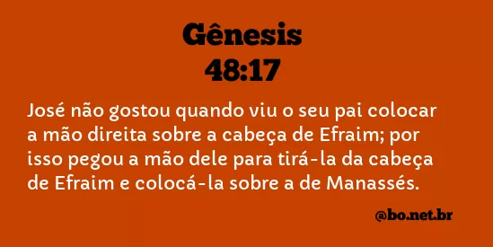 Gênesis 48:17 NTLH