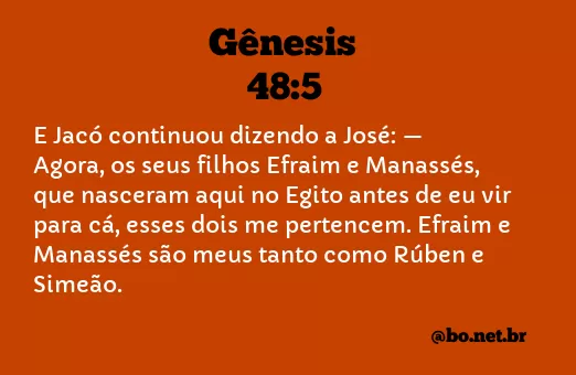 Gênesis 48:5 NTLH