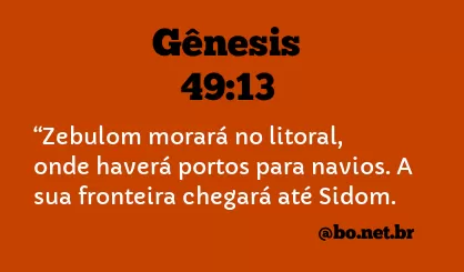 Gênesis 49:13 NTLH