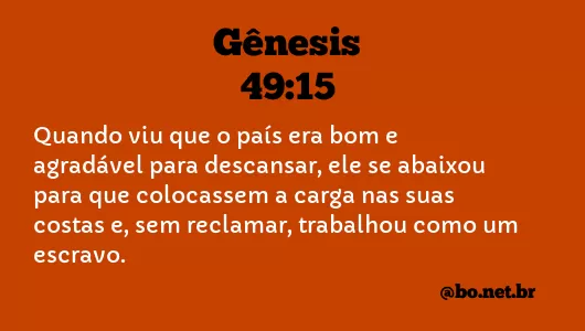 Gênesis 49:15 NTLH