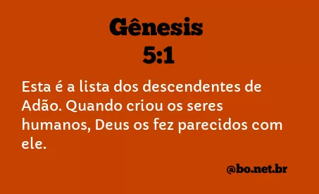 Gênesis 5:1 NTLH