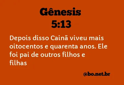 Gênesis 5:13 NTLH