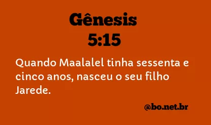 Gênesis 5:15 NTLH