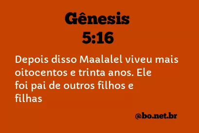 Gênesis 5:16 NTLH