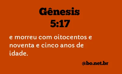 Gênesis 5:17 NTLH