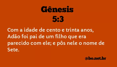 Gênesis 5:3 NTLH