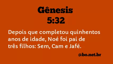 Gênesis 5:32 NTLH